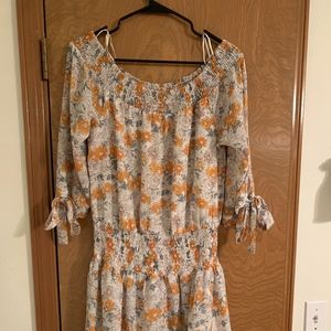 Floral off-the-should dress